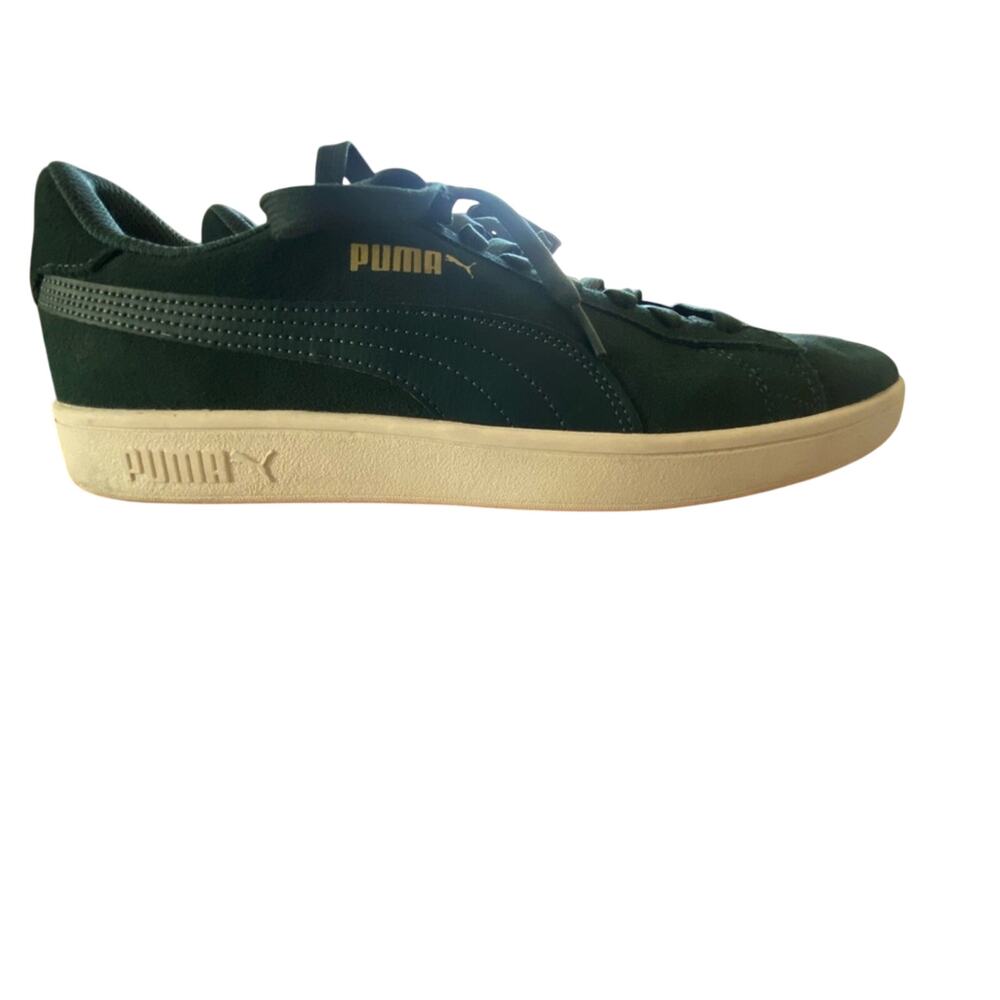 Puma Smash V2 Green Suede Low Top Sneakers 11
